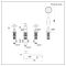 Mélangeur bain douche 4 trous – Commandes croisillons – Chromé et blanc – Elizabeth