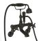 Robinet bain douche mural rétro – Commandes en croisillon – Noir - Elizabeth