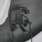 Robinet bain douche mural rétro – Commandes en croisillon – Noir - Elizabeth