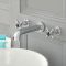 Mélangeur lavabo mural rétro - Commandes en croisillon - 3 trous - Choix de finitions - Elizabeth