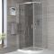 Ensemble douche avec cabine de douche quart de cercle, WC et lavabo sur colonne - Legend