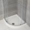 Ensemble douche avec cabine de douche quart de cercle, WC et lavabo sur colonne - Legend