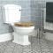 Ensemble douche avec cabine de douche quart de cercle, WC et lavabo sur colonne - Legend