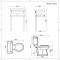 Ensemble de salle de bain rétro - Cabine de douche, pack WC et lavabo sur pieds – Richmond
