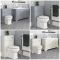 Meuble sous lavabo rétro et ensemble WC à poser – 120 cm – Thornton