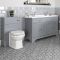 Meuble sous lavabo rétro et ensemble WC à poser – 120 cm – Thornton