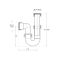 Siphon P télescopique avec joint de 7,6 cm – 3,2 cm – Cranplas