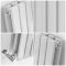 Radiateur design horizontal - 63,5 cm x 100 cm - Gris clair - Double rang - Sloane