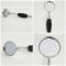Kit de douche thermostatique à 2 fonctions - Pommeau de douche Ø20 cm, bras plafonnier et kit douchette – Chromé et noir - Elizabeth