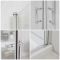 Cabine de douche d’angle à double portes pivotantes – Avec receveur à effet texturé – Choix de tailles - Langley