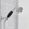 Kit de douche thermostatique 1 fonction – Kit douchette sur rampe – Chromé et noir - Elizabeth