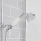 Kit de douche thermostatique à double fonctions avec inverseur – Kit douchette sur rampe - Bec verseur baignoire – Chromé et blanc - Elizabeth