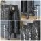 Radiateur fonte fleuri – 95 cm – Graphite antique – Tailles multiples - Charlotte