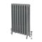 Radiateur fonte fleuri – 51 cm – Argent métallisé – Tailles multiples – Charlotte