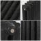 Radiateur fonte fleuri – 51 cm – Noir ardoise – Tailles multiples – Charlotte