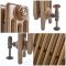 Radiateur fonte – 4 rangs – H 96 cm – Or brûlé – Choix de tailles - Mercury