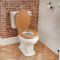 WC avec réservoir rétro – Abattant effet chêne – Blanc - Richmond