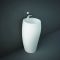 Lavabo totem moderne – Blanc mat – 49 cm – 1 trou – RAK Cloud x Hudson Reed