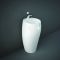 Lavabo totem moderne – Blanc brillant – 49 cm –  1 trou – RAK Cloud x Hudson Reed