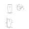 Lavabo totem moderne – Blanc brillant – 49 cm –  1 trou – RAK Cloud x Hudson Reed