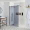 Douche italienne verre fumé – Tailles multiples – Choix de caniveau – Nox-Luna