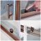 Cabine de douche d’angle à porte coulissante avec receveur – Cuivre – Choix de tailles – Eris