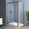 Cabine de douche d’angle à porte coulissante avec receveur – Cuivre – Choix de tailles – Eris