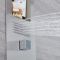 Colonne de douche encastrée avec pommeau carré et bras mural – 2 fonctions – Llis