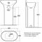 Lavabo totem moderne – Blanc brillant – 60 cm x 35 cm – RAK Des x Hudson Reed