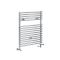 Sèche-serviettes mixte - Chromé - 73 cm x 45 cm - Avec élément électrique de 300W, robinets de radiateur et adaptateur - Arno