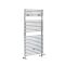 Sèche-serviettes mixte - Chromé - 119 cm x 45 cm - Avec élément électrique de 400W, robinets de radiateur et adaptateur - Arno