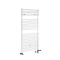Sèche-serviettes mixte - Blanc - 119 cm x 45 cm - Avec élément électrique de 600W, robinets de radiateur et adaptateur - Arno