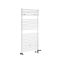 Sèche-serviettes mixte - Blanc - 119 cm x 60 cm - Avec élément électrique de 600W, robinets de radiateur et adaptateur - Arno