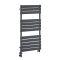 Sèche-serviettes mixte plat - Anthracite - Avec élément électrique, robinets de radiateur - Choix de tailles et de cache-câble - Lustro
