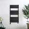 Sèche-serviettes mixte plat - Noir - Avec élément électrique, robinets de radiateur - Choix de tailles et de cache-câble - Lustro