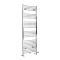 Sèche-serviettes mixte plat - Chromé - 160 cm x 50 cm - Avec élément électrique de 600W, robinets de radiateur et adaptateur - Neva