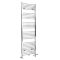 Sèche-serviettes mixte plat - Chromé - 178,5 cm x 60 cm - Avec élément électrique de 1000W, robinets de radiateur et adaptateur - Neva