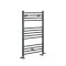 Sèche-serviettes mixte plat - Anthracite - 100 cm x 40 cm - Avec élément électrique de 400W, robinets de radiateur et adaptateur - Artle