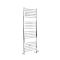 Sèche-serviettes mixte plat - Chromé - 160 cm x 40 cm - Avec élément électrique de 300W, robinets de radiateur et adaptateur - Kent