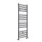 Sèche-serviettes mixte plat - Anthracite - 180 cm x 40 cm - Avec élément électrique de 800W, robinets de radiateur et adaptateur - Artle