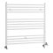 Sèche-serviettes mixte plat - Blanc - 100 cm x 100 cm - Avec élément électrique de 800W, robinets de radiateur et adaptateur - Ive