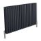 Radiateur design horizontal - 60 cm x 107 cm - Anthracite - Aluminium - Double rang - Vitality Air