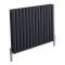 Radiateur design horizontal - 60 cm x 83 cm - Anthracite - Aluminium - Double rang - Vitality Air