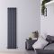 Radiateur design vertical – Anthracite – 160 cm x 35,4 cm  – Rang simple – Vitality