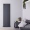 Radiateur design vertical – Anthracite – 160 cm x 47,2 cm – Double rangs – Vitality