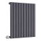 Radiateur design électrique horizontal - Anthracite - 63,5 cm x 59 cm x 5,4 cm - Sloane