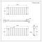Radiateur design horizontal – 63,5 cm x 118 cm – Anthracite – Double rangs – Vitality