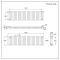 Radiateur design horizontal - 63,5 cm x 165,2 cm - Anthracite - Double rang - Vitality