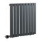 Radiateur design électrique horizontal - Anthracite - 63,5 cm x 63 cm x 4,6 cm - Delta – ECOSO par Hudson Reed