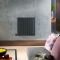 Radiateur design électrique horizontal - Anthracite - 63,5 cm x 63 cm x 4,6 cm - Delta – ECOSO par Hudson Reed